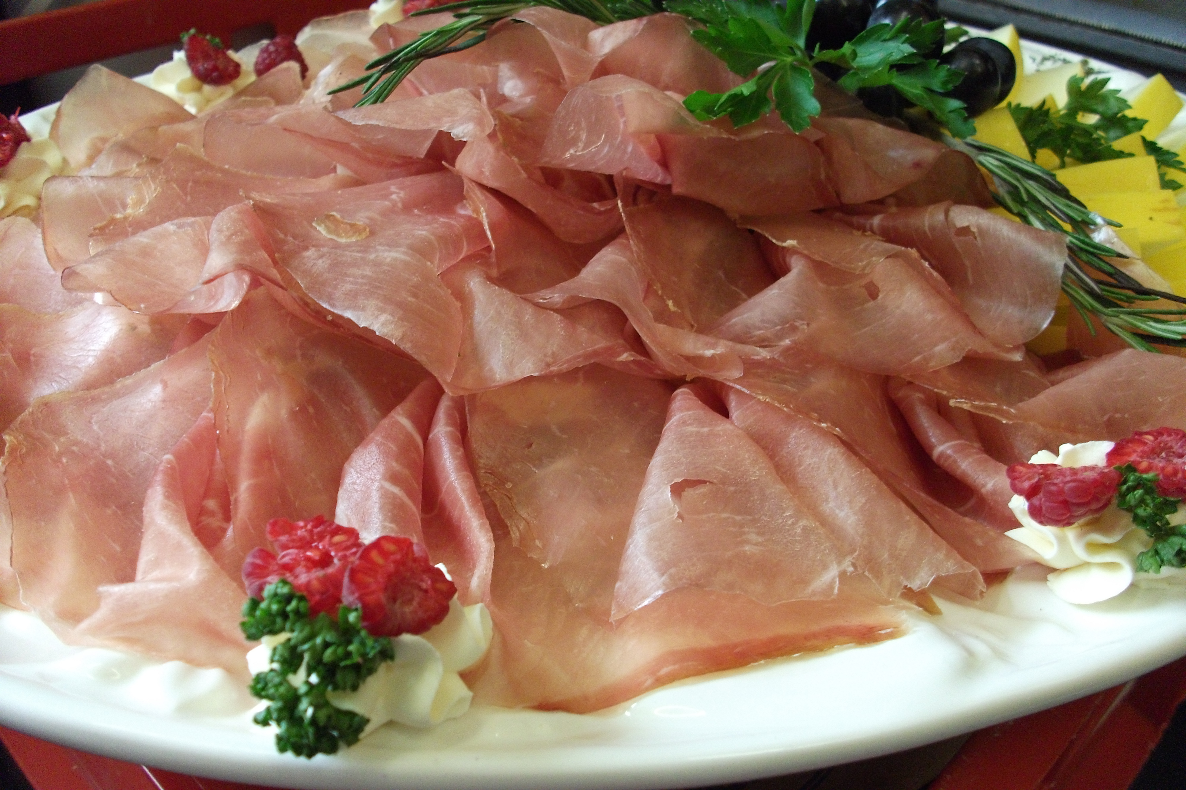 Schinkenplatte mit Melone